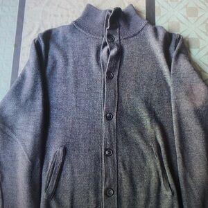 Elegant Charcoal Cardigan for Men
